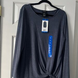 Max & Mia Dark Gray Long Sleeve Women's Top-Size L-NWTO